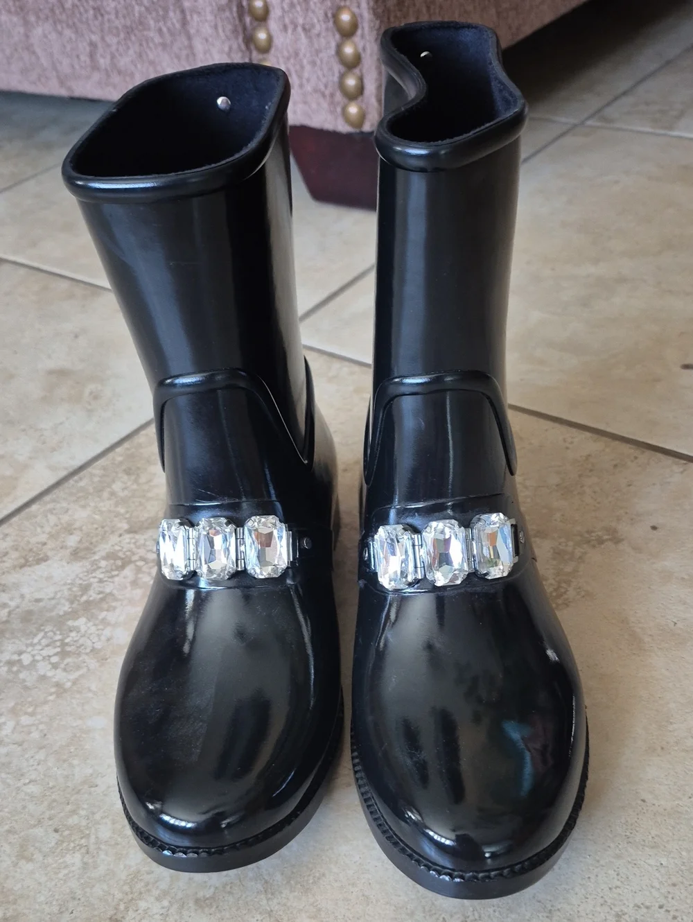 Michael Kors Rain Boots with Crystal Accents